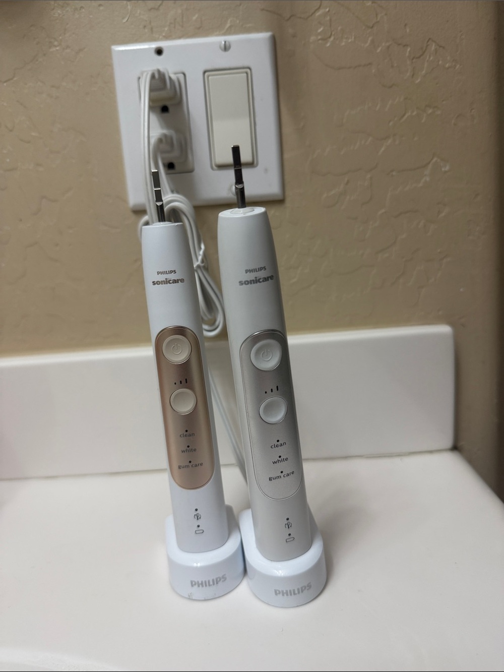 Philips Sonicare Electric Toothbrush Duo - White & Rose Gold Accents